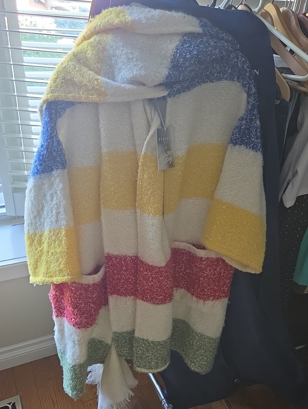 BRAND NEW WITH TAG HBC STRIPES + Color Me Courtney Blue & White Knitted Sweater